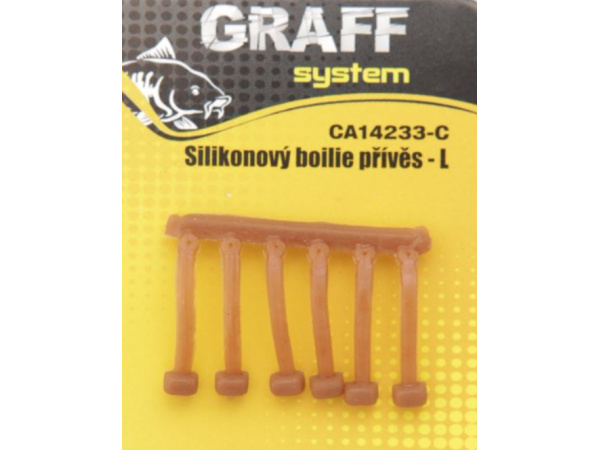 GRAFF - Silikonový boilie přívěs - M 2ks hnědá