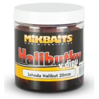  Mikbaits - Halibutky v dipu 250ml / 20mm - Jahoda Halibut