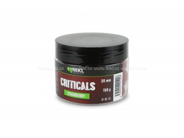 Nikl - Vyvážené Criticals boilie Strawberry 24mm, 150g