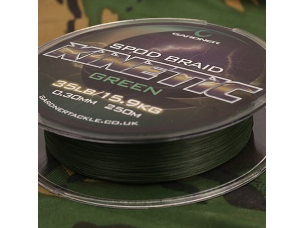 Gardner Splétaná šňůra Kinetic Spod Braid, 250m, 35lb (15.9kg) 0.30mm