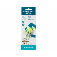 Kinetic - Návazec Sabiki Tio rig 115cm 0,70mm vel.2/0 - Chartreuse Flash