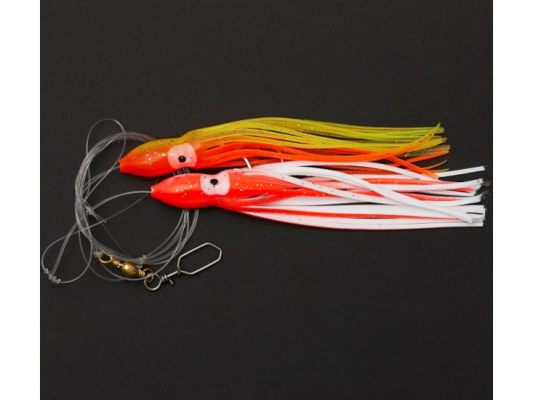 RON THOMPSON - Návazec Sea rig 10 / octopus 12cm glow / háček vel. 5/0 / vlasec 0,60mm