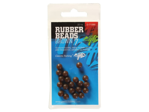 Giants fishing Gumové kuličky Rubber Beads Hnědé