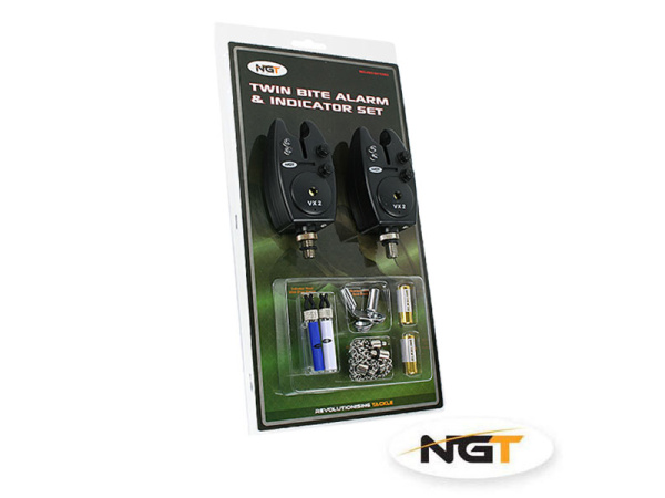 NGT 2x Hlásič Bite Alarm VX2 + 2x Řetízkový Swinger + 2x baterky ZDARMA!!!