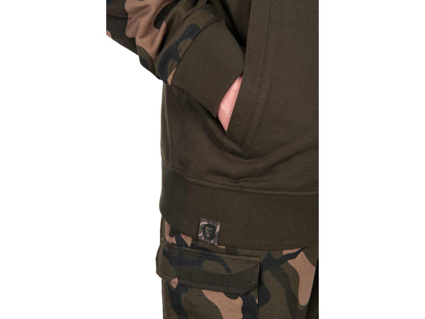 Fox LW Khaki/Camo Split Zip Hoody