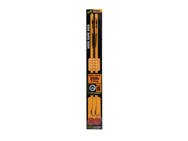 FOX - Hotový návazec Edges Wide Gape Rig Camotex Semi Stiff 2ks 