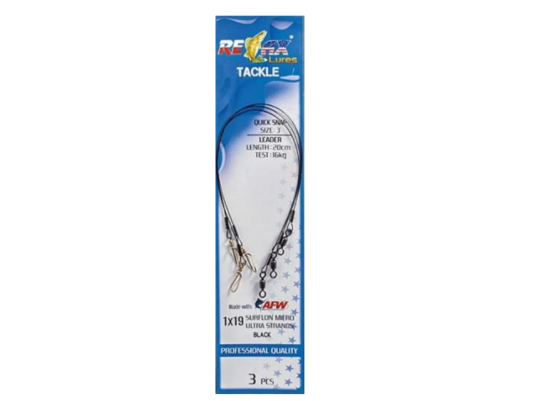 RELAX - Lanko 1x19 Surflon Micro Ultra Strands Black - 35cm