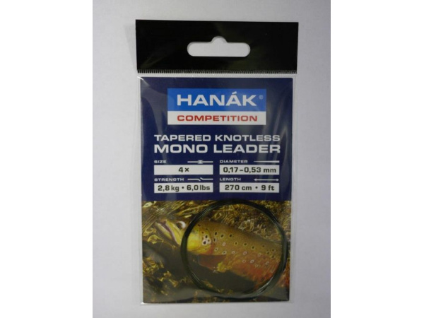 HANÁK - Ujímaný návazec monofilní 9m / 4,5kg / 0,25-0,55mm - Camou