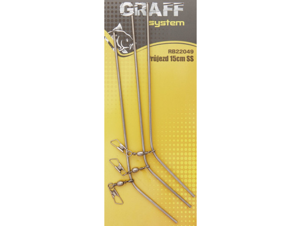 GRAFF - Průjezd zahnutý kovový SS 15cm - 3ks