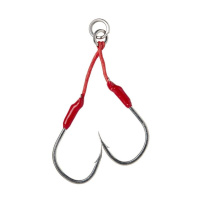 SAVAGE GEAR - Pomocný Háček Bloody Assist Hook J, 3/0, Double Asymmetric, 2ks