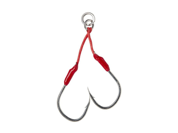 SAVAGE GEAR - Pomocný Háček Bloody Assist Hook J, 3/0, Double Asymmetric, 2ks