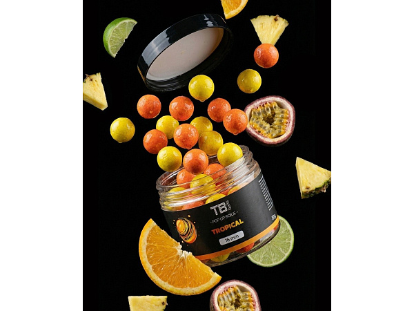 TB Baits Dipované Pop Up Tropical + NHDC 50 g - 12 mm