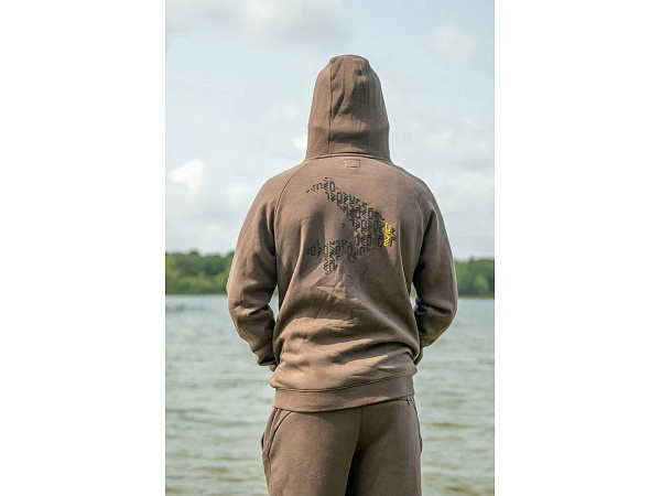 AVID CARP - Mikina Compound Zip Hoodie Brown
