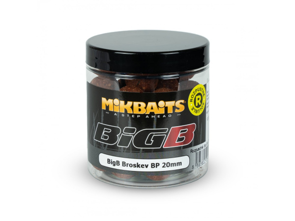 Mikbaits - Rozpusté Boilie Big 250ml, 20mm - BigB Broskev Black peper