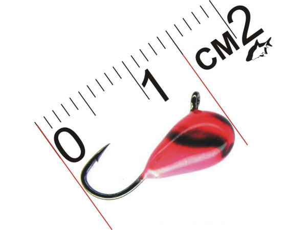 JAXON - Marmyška pruhovaná rudě červená 15mm - 1,8g