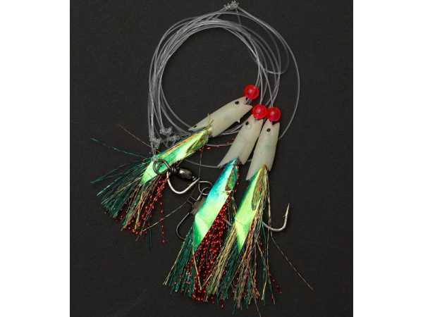 DAM - Návazec Sea rig 5 / mackerel glow hokkai / háček vel. 2/0 / vlasec 0,55mm