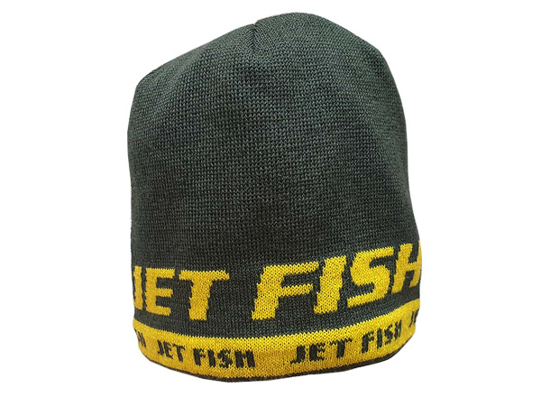 JET FISH Čepice zimní vypletená zelená