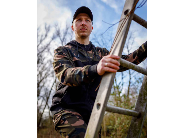 Fox LW Black/Camo Split Zip Hoody