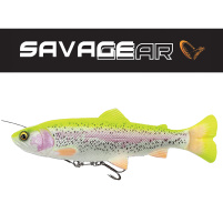 SAVAGE GEAR - Nástraha 4D Line thru pulsetail trout s trojháčkem 16cm / 51g - Lemon Trout