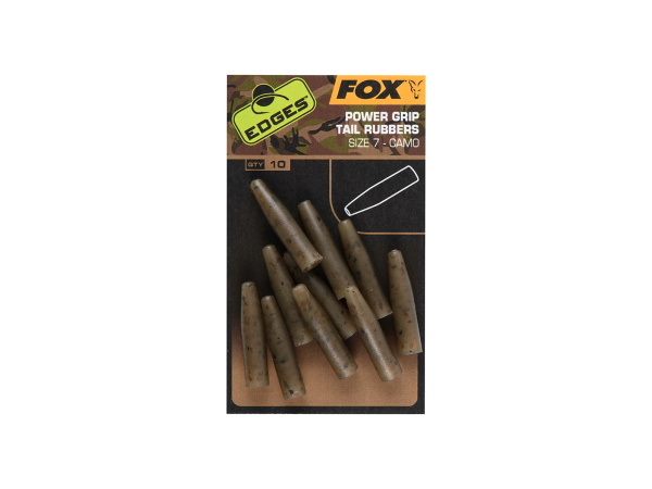 Fox převleky EDGES Camo Powergrip Tail Rubbers (Size 7)