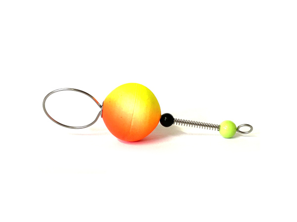 Bubeník - číhátko pod prut 40mm - žluté/červené