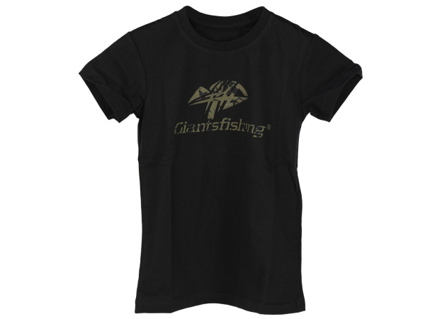 Giants fishing Tričko dětské černé maskáčové logo