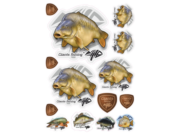 Giants fishing Mix nálepek Giants Fishing Kapr lysec ( 14ks )