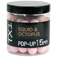 Shimano Plovoucí Boilie TX1 Pop Up Squid & Octopus Washed Out Pink 15mm 80g