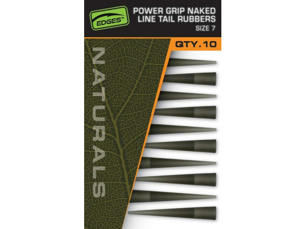 FOX - Převleky Edges Naturals Power Grip Naked Line Tail Rubbers Size 7, 10ks