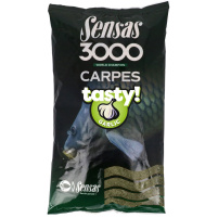 Sensas - Krmítková směs 3000 Carp tasty GARLIC, 1kg