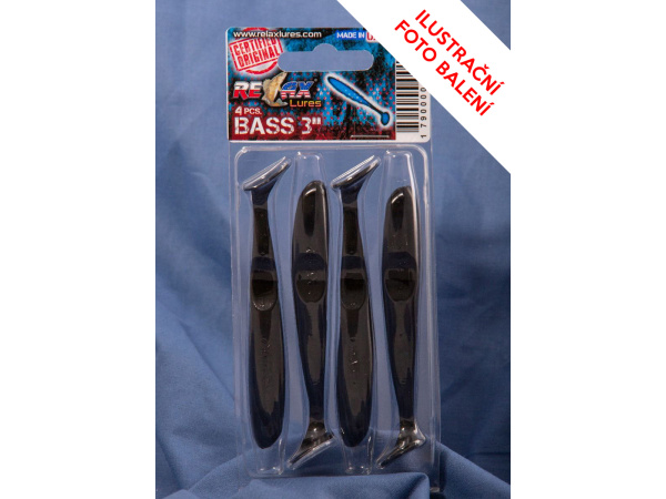 Relax - Gumová nástraha Bass 3 - Barva L186 - blister 4ks - 8,5cm