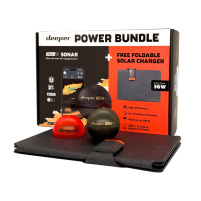 Deeper - Sonar Power Bundle CHIRP+ 3 + skládací solární nabíječka