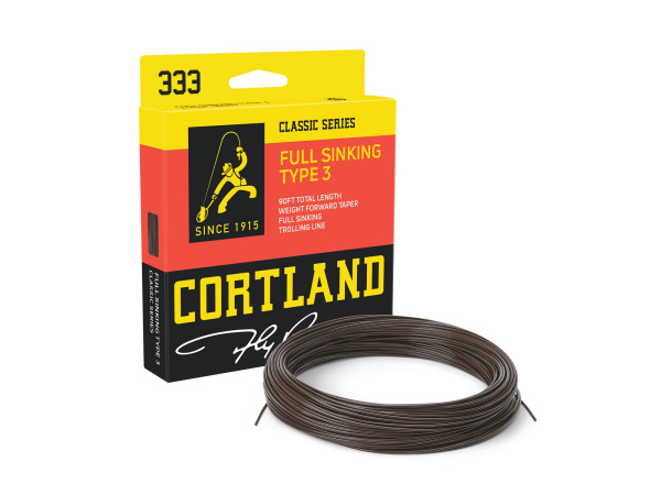 Cortland muškařská šnůra 333 Classic Full Sinking TYPE 3 Brown