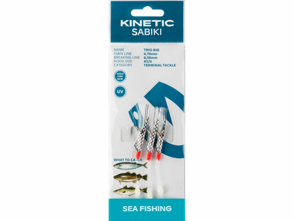 Kinetic - Návazec Sabiki Tio rig 115cm 0,70mm vel.2/0