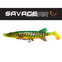 SAVAGE GEAR - Nástraha 4D Pike shad s trojháčkem 20cm 65g Firetiger