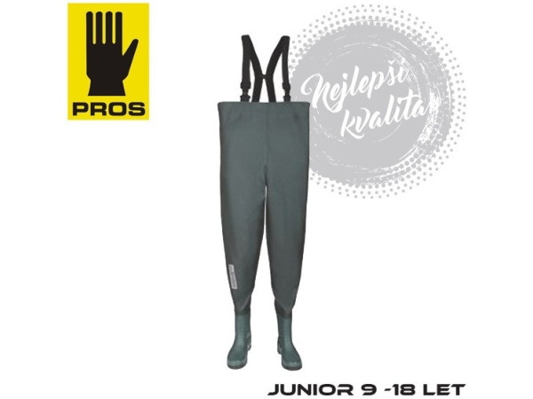 PROS - Prsačky PVC JUNIOR zelené SB06