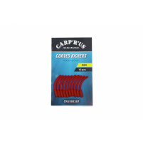 Carp'R'Us Rovnátko Curved Kickers Large 10ks - Red