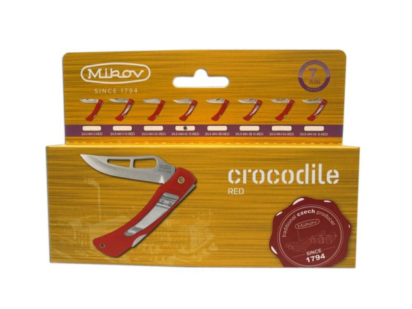 Mikov - Nůž Crocodile 243-nh-1/c červený