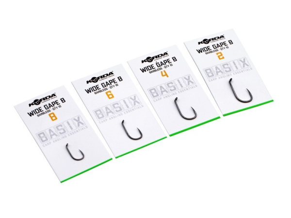 KORDA Háčky Basix Wide Gape Barbless 10 ks