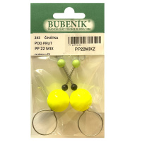Bubeník - Číhátko pod prut 22mm, 2ks barva žlutá