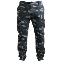 LOSHAN - Kalhoty Camou - grey vel. 40