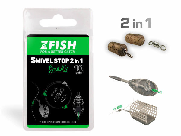 ZFISH Konektor Swivel Stop Beads 2in1