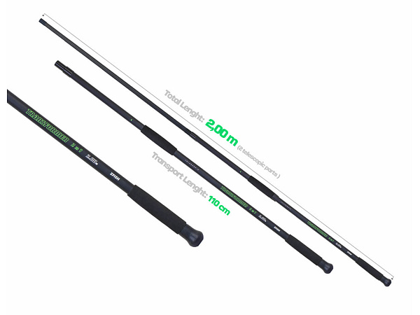 ZFISH Podběráková Tyč Transformer 2m Landing Net Handle