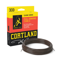 Cortland muškařská šnůra 333 Classic Full Sinking TYPE 3 Brown Fresh/Salt|WF7S 90ft