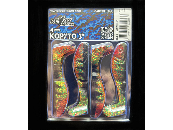 Relax - Gumová nástraha Kopyto 3 Tiger - Barva TG128R - blister 4ks - 7,5cm
