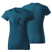 Giants fishing Tričko dámské petrolejové Plavající kapr|vel. S