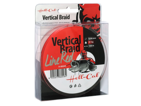 Hell-Cat Splétaná šňůra Braid Line Vertical Red 150m