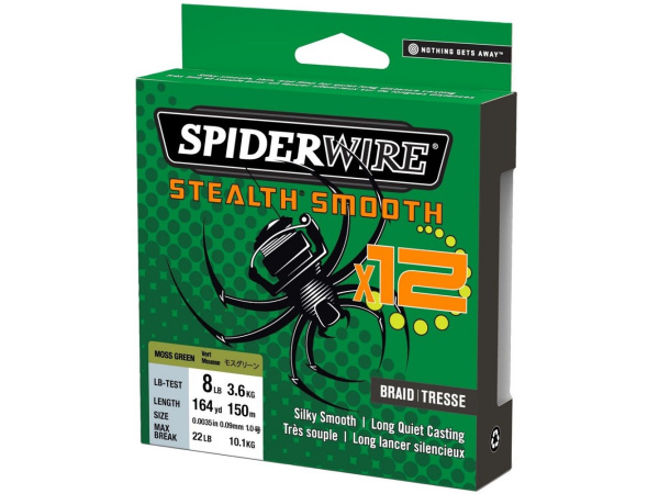 SPIDERWIRE - Šňůra Stealth smooth 12 - moss green