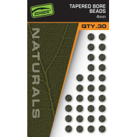 FOX - Nárazové Kuličky Naturals Tapered Bore Beads 30ks, 4mm