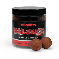 Mikbaits Vyvážené Boilie Balance Chilli Chips Chilli Jahoda 250 ml 20mm
